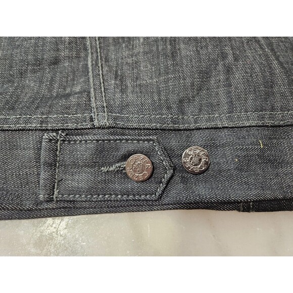 NWT CEZER Denim Jacket Men’s Black Embroidered Patches 100% Cotton Size 2X - Picture 12 of 12